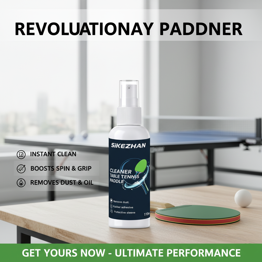 Table Tennis Paddle Set - Ping Pong Paddle Cleaner Spray Table