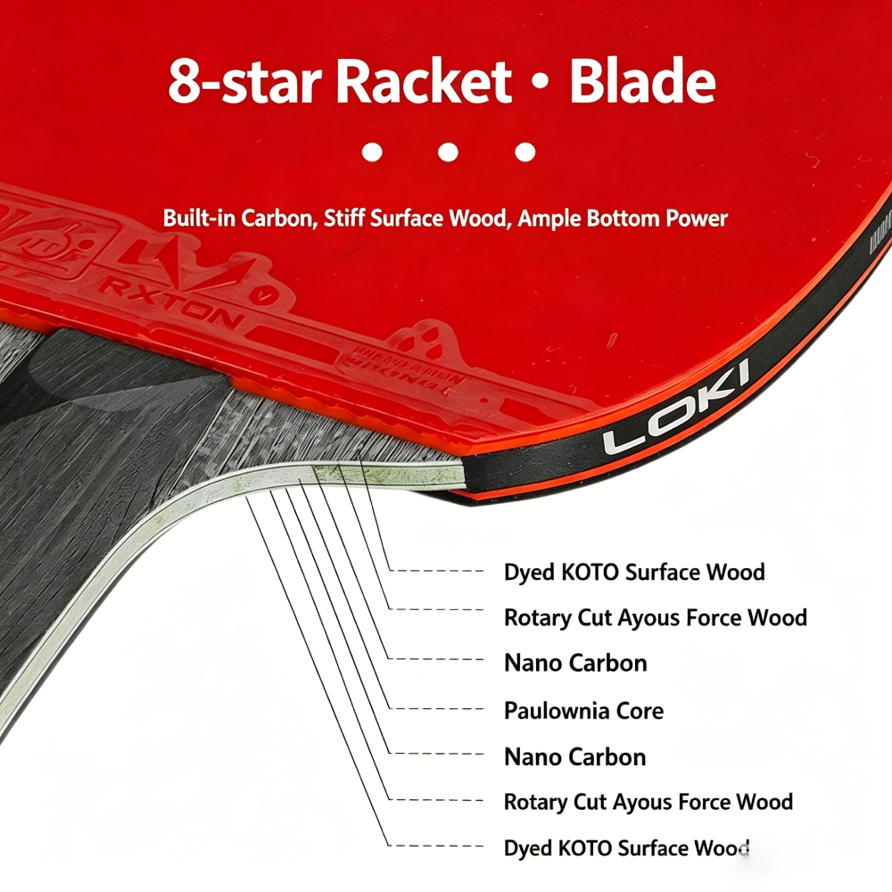 Loki DRAGON 8 Star Table Tenni – Table Tennis Zhang Jike Bewertung und Preis