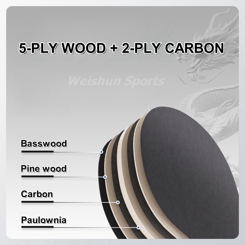 1PC 5-ply Wood and 2-ply Carbo – Table Tennis Zhang Jike Bewertung und Preis